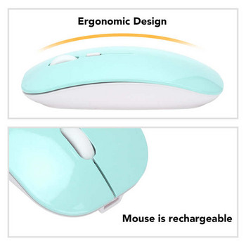 2.4G безжична мишка 2 режима 1600 DPI преносима оптична мишка с USB нано приемник за домашен офис лаптоп компютър телефон