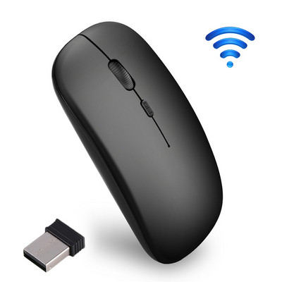 Vezeték nélküli Bluetooth egér Laptop kiegészítő Számítógépes játék egerek 1600 DPI 2,4 Ghz Ultravékony, ergonomikus hordozható egerek notebookhoz