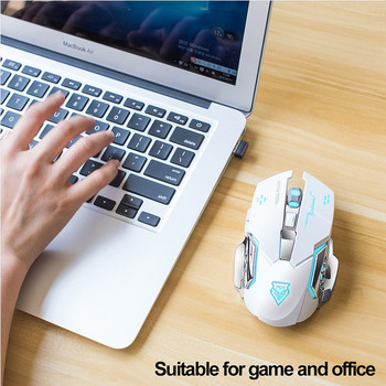 Нова безжична мишка за зареждане Gaming Mouse Mute Backlit Mouse Механични ергономични оптични компютърни аксесоари за лаптоп