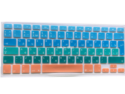 Silikonske EU/UK ruske gradijent crne boje tipkovnica naljepnice zaštitnik za MacBook A1278 A1425 A1369 A1466 A1398 A1286