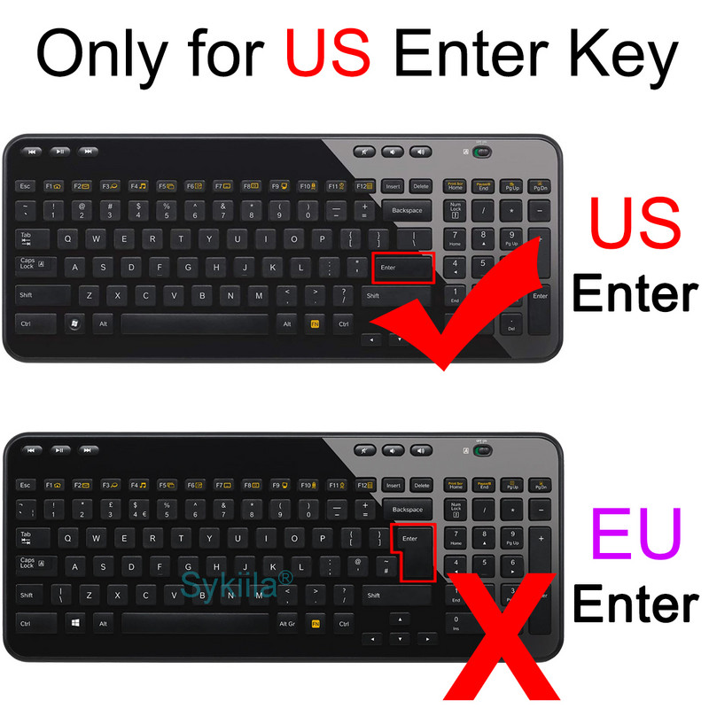 K360 klaviatūros dangtelis, skirtas Logitech K360 K365 MK360 MK365, skirtas Logi Wireless Protective Protector Skin Case Skaidrus silikonas