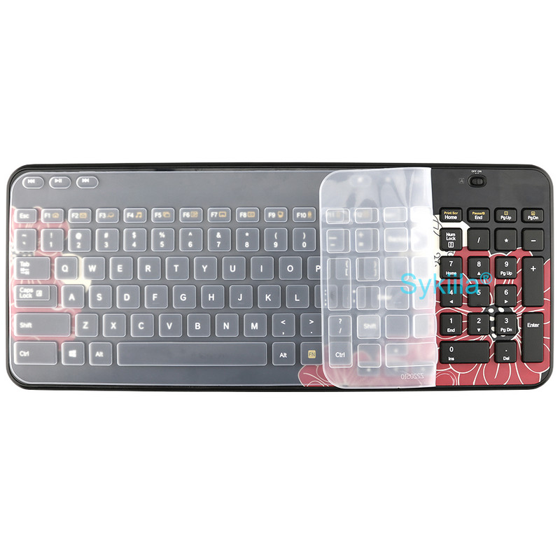 K360 klaviatūros dangtelis, skirtas Logitech K360 K365 MK360 MK365, skirtas Logi Wireless Protective Protector Skin Case Skaidrus silikonas