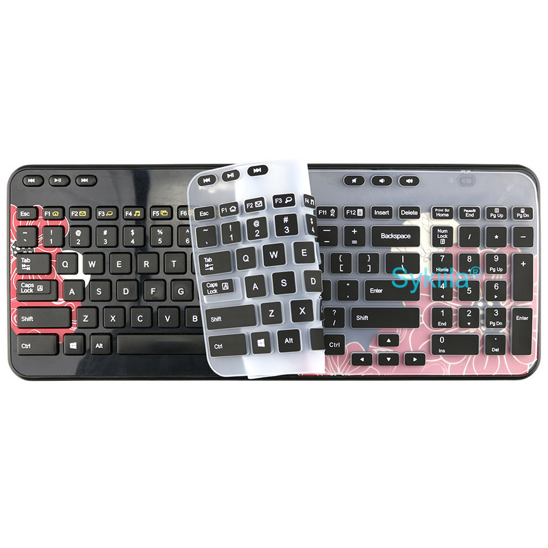 K360 klaviatūros dangtelis, skirtas Logitech K360 K365 MK360 MK365, skirtas Logi Wireless Protective Protector Skin Case Skaidrus silikonas