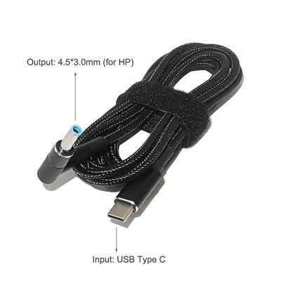 45W 65W 90W 100W USB Type C PD uzlādes kabeļa vads USB C spraudnis pārveidotājs uz klēpjdatora barošanas adaptera savienotājs universālajiem klēpjdatoriem