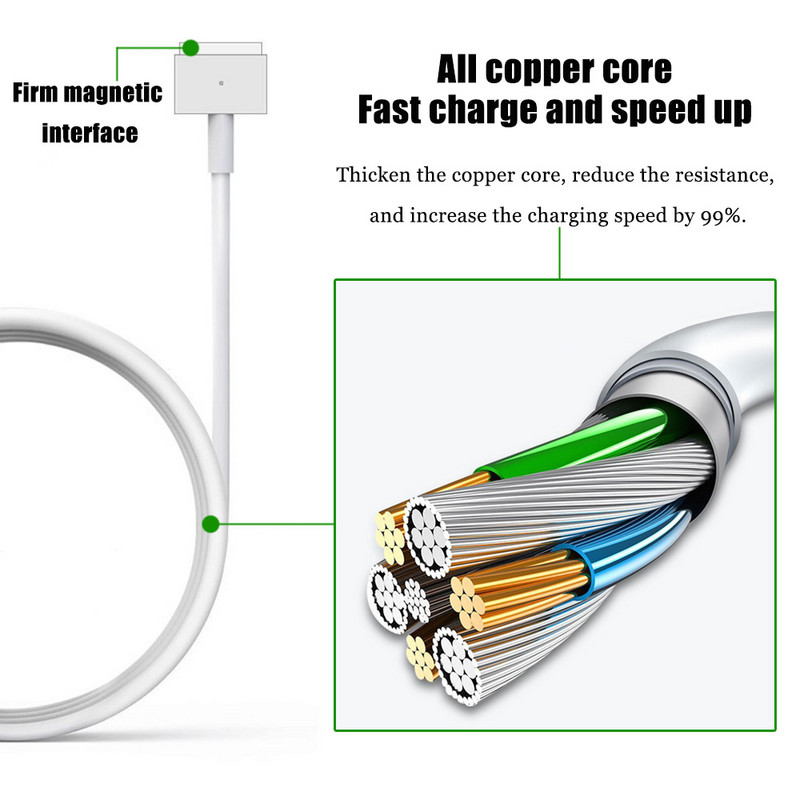 C tipa USB C Sieviešu uz magnētisko 1 2 kabeļa vada adapteris MacBook Air Pro A1342 A1344 A1286 A1297 A1212 A1211 uzlādes pārveidotājs