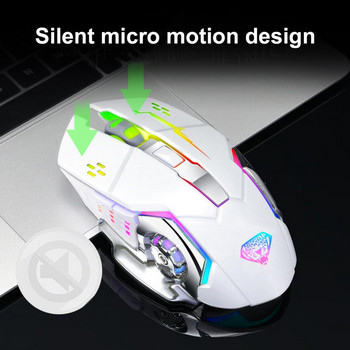 Q3 Преносима безжична интелигентна ABS 2,4 GHz акумулаторна безшумна компютърна мишка за лаптоп