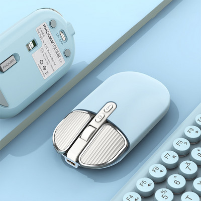 Bežični miš Bluetooth Dual-mode Mute Girl Slatka ružičasta Laptop Tablet Uredski kućni punjivi modni ultratanki mini miš