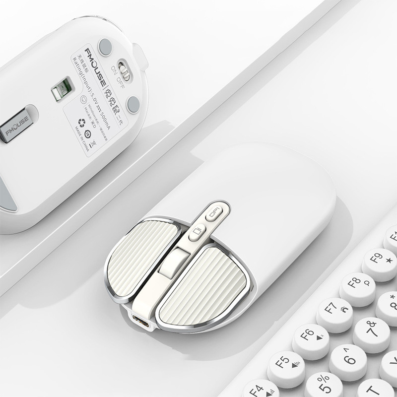 Bežični miš Bluetooth Dual-mode Mute Girl Slatka ružičasta Laptop Tablet Uredski kućni punjivi modni ultratanki mini miš