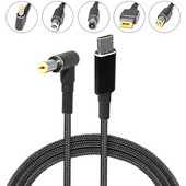 100 W USB C tipa klēpjdatora strāvas adapteris uzlādes kabelis vads līdzstrāvas ligzdas spraudnis Dual E-Mark mikroshēmas pārveidotājs Hp Asus Lenovo Dell klēpjdatoriem
