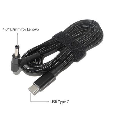 100 W USB C tipa klēpjdatora strāvas adapteris uzlādes kabelis vads līdzstrāvas ligzdas spraudnis Dual E-Mark mikroshēmas pārveidotājs Hp Asus Lenovo Dell klēpjdatoriem