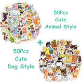 50/100 KOM. Slatki pas Životinje Naljepnice za prijenosna računala Smiješne crtane poslovice Životinjske naljepnice DIY Notebook Gitara Hladnjak Računalo Telefon Naljepnice