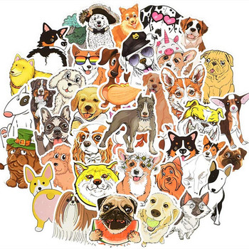 50/100 ΤΕΜ. Χαριτωμένο σκυλί, ζώο, αυτοκόλλητα για φορητό υπολογιστή, Αστεία κινούμενα σχέδια, παροιμία, αυτοκόλλητα για ζώα