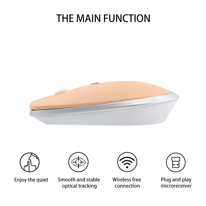 ​2.4G USB bežični miš Ergonomski miš za osobno računalo Prijenosno računalo Miš slatkiše boje Prijenosni miševi s USB prijemnikom Bežični miš