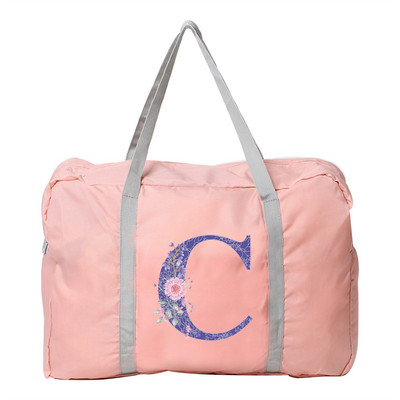 Putna torba Ručna torba Ženska kampiranje na otvorenom Torbe za pohranu prtljage Pribor Torbe Ljubičasti cvjetni print Sklopivi organizator velikog kapaciteta