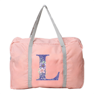 Putna torba Ručna torba Ženska kampiranje na otvorenom Torbe za pohranu prtljage Pribor Torbe Ljubičasti cvjetni print Sklopivi organizator velikog kapaciteta