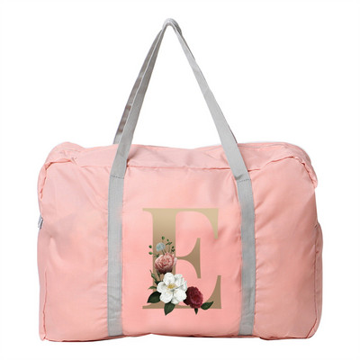 Geanta de mana Femei Geanta de voiaj in aer liber Fermoar pliabil Organizator de mare capacitate Imprimare cu litere aurii Accesorii pentru depozitare bagaje Genti