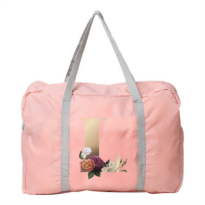 Geanta de mana Femei Geanta de voiaj in aer liber Fermoar pliabil Organizator de mare capacitate Imprimare cu litere aurii Accesorii pentru depozitare bagaje Genti