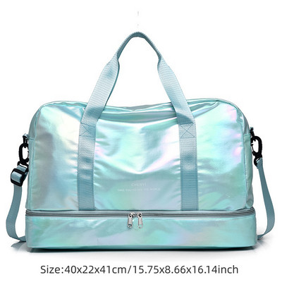 Modna vodootporna putna torba za fitness, prijenosna najlonska kutija za pohranu ženske sportske odjeće, višenamjenska torbica za suho i mokro odvajanje za teretanu