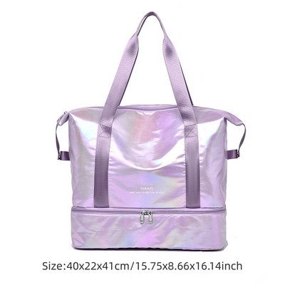 Modna vodootporna putna torba za fitness, prijenosna najlonska kutija za pohranu ženske sportske odjeće, višenamjenska torbica za suho i mokro odvajanje za teretanu
