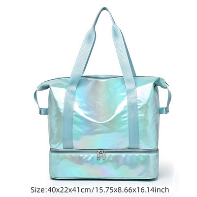 Modna vodootporna putna torba za fitness, prijenosna najlonska kutija za pohranu ženske sportske odjeće, višenamjenska torbica za suho i mokro odvajanje za teretanu
