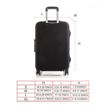 1 x κάλυμμα αποσκευών για τη σκόνη Spandex Ταξιδιωτικό κάλυμμα αποσκευών Προστατευτική θήκη βαλίτσας χωράει 20-32 ιντσών Αποστολή αποσκευών