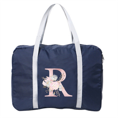 Putna torba Unisex sklopiva vreća za vreću Organizatori Pakiranje velikog kapaciteta Prijenosni putni dodaci s otisnutim slovima ružičastog cvijeća