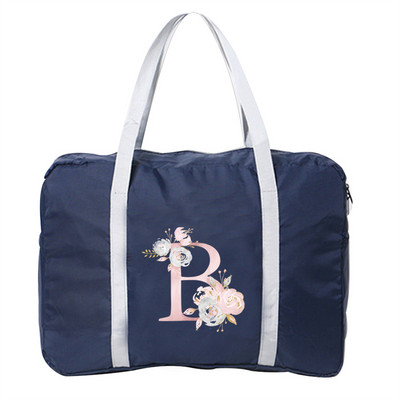 Putna torba Unisex sklopiva vreća za vreću Organizatori Pakiranje velikog kapaciteta Prijenosni putni dodaci s otisnutim slovima ružičastog cvijeća