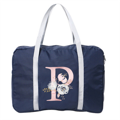 Putna torba Unisex sklopiva vreća za vreću Organizatori Pakiranje velikog kapaciteta Prijenosni putni dodaci s otisnutim slovima ružičastog cvijeća