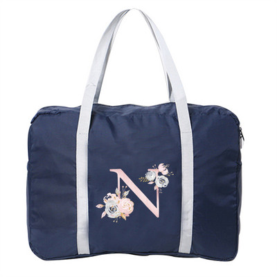 Putna torba Unisex sklopiva vreća za vreću Organizatori Pakiranje velikog kapaciteta Prijenosni putni dodaci s otisnutim slovima ružičastog cvijeća