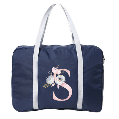 Putna torba Unisex sklopiva vreća za vreću Organizatori Pakiranje velikog kapaciteta Prijenosni putni dodaci s otisnutim slovima ružičastog cvijeća