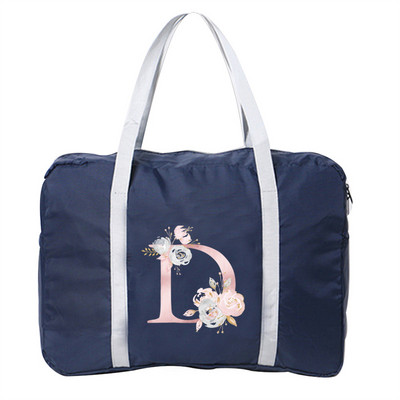 Putna torba Unisex sklopiva vreća za vreću Organizatori Pakiranje velikog kapaciteta Prijenosni putni dodaci s otisnutim slovima ružičastog cvijeća