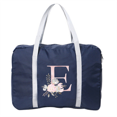 Putna torba Unisex sklopiva vreća za vreću Organizatori Pakiranje velikog kapaciteta Prijenosni putni dodaci s otisnutim slovima ružičastog cvijeća