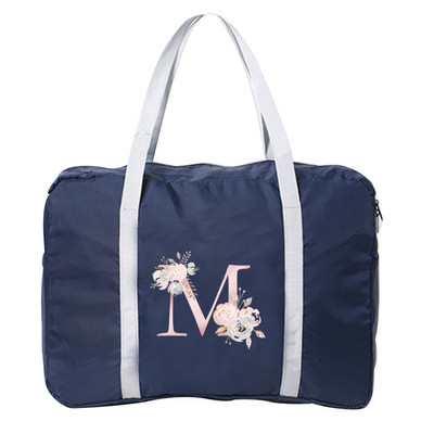 Putna torba Unisex sklopiva vreća za vreću Organizatori Pakiranje velikog kapaciteta Prijenosni putni dodaci s otisnutim slovima ružičastog cvijeća