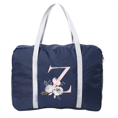 Putna torba Unisex sklopiva vreća za vreću Organizatori Pakiranje velikog kapaciteta Prijenosni putni dodaci s otisnutim slovima ružičastog cvijeća