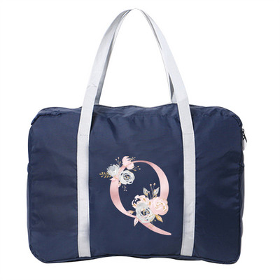 Putna torba Unisex sklopiva vreća za vreću Organizatori Pakiranje velikog kapaciteta Prijenosni putni dodaci s otisnutim slovima ružičastog cvijeća