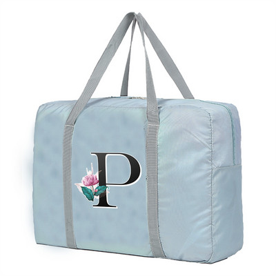 Putna torba velikog kapaciteta Unisex Organizatori Prtljaga Ručne torbe Skladištenje odjeće Duffle Torbe za nošenje Whitemarble Lettern Series