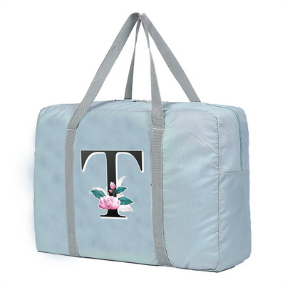 Putna torba velikog kapaciteta Unisex Organizatori Prtljaga Ručne torbe Skladištenje odjeće Duffle Torbe za nošenje Whitemarble Lettern Series