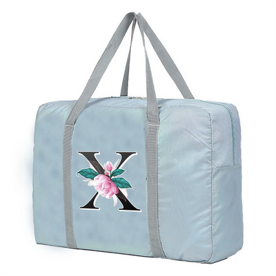 Putna torba velikog kapaciteta Unisex Organizatori Prtljaga Ručne torbe Skladištenje odjeće Duffle Torbe za nošenje Whitemarble Lettern Series