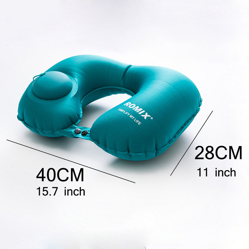 Pripučiamos pagalvės rinkinys 4vnt/s Kelioninė kaklo pagalvė U tipo automatinė pripučiama pagalvė Sulankstoma Nešiojami Kelioniniai aksesuarai