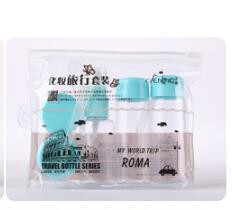 7db/szett Travel Mini Smink Kozmetikai Arckrém Pocket Palackok Műanyag Átlátszó Üres Sminktartály Utazási Kiegészítők