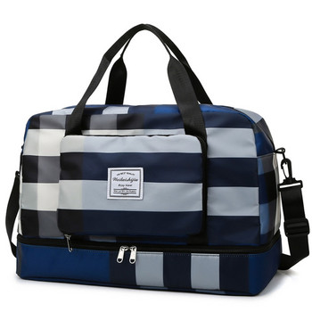 Πτυσσόμενη τσάντα ταξιδιού Duffel Sports Tote Shoulder Weekender Τσάντες για νύχτα Μεγάλης χωρητικότητας Στεγνό και υγρό διαχωρισμός για γυναίκες