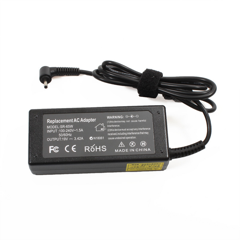 19V 3,42A 65W 3,0*1,1mm sülearvuti vahelduvvoolu toiteadapteri laadija jaoks ACER Aspire S3 S5 S7 P3 Iconia C740 C720 Tab W500 W700 C740 C910
