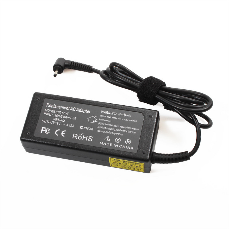 19V 3,42A 65W 3,0*1,1mm sülearvuti vahelduvvoolu toiteadapteri laadija jaoks ACER Aspire S3 S5 S7 P3 Iconia C740 C720 Tab W500 W700 C740 C910