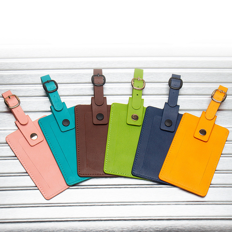 1Pcs PU kožni kovčeg Oznake za prtljagu Naljepnica Torba Privjesak Ručna torbica Prijenosni dodaci za putovanja Ime ID Adresa Oznake visoke kvalitete