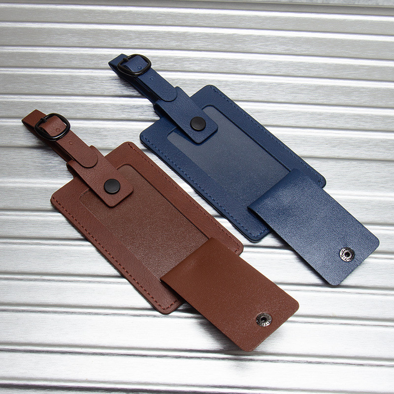 1Pcs PU kožni kovčeg Oznake za prtljagu Naljepnica Torba Privjesak Ručna torbica Prijenosni dodaci za putovanja Ime ID Adresa Oznake visoke kvalitete