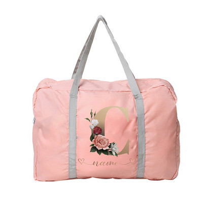 Prilagodite bilo koje ime Putna torba Ženska ručna torba Prtljaga Sklopivi gadget organizator Velikog kapaciteta Pismo Ružičasta torba Putni dodaci