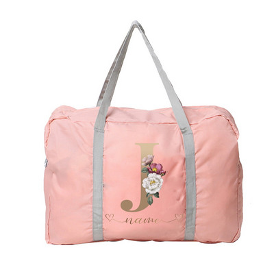 Prilagodite bilo koje ime Putna torba Ženska ručna torba Prtljaga Sklopivi gadget organizator Velikog kapaciteta Pismo Ružičasta torba Putni dodaci