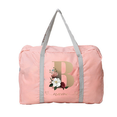Prilagodite bilo koje ime Putna torba Ženska ručna torba Prtljaga Sklopivi gadget organizator Velikog kapaciteta Pismo Ružičasta torba Putni dodaci