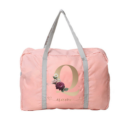 Prilagodite bilo koje ime Putna torba Ženska ručna torba Prtljaga Sklopivi gadget organizator Velikog kapaciteta Pismo Ružičasta torba Putni dodaci
