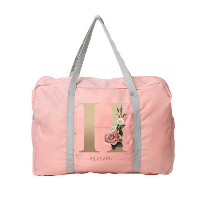 Prilagodite bilo koje ime Putna torba Ženska ručna torba Prtljaga Sklopivi gadget organizator Velikog kapaciteta Pismo Ružičasta torba Putni dodaci